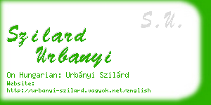 szilard urbanyi business card